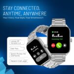 PunnkFunnk H18 Smartwatch for Men & Women | 2.01" HD Full Display | Bluetooth Calling Watch with Heart Rate | Sleep Monitor | 100+ Sports Modes | Long Battery Life | IP67 Fitness Watch- (Metal Silver) - Image 4