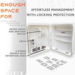 ShiviX PVC DVR/Server Rack | Wall mounting Network Cabinet Box for CCTV DVR/NVR/POE Switch with Power Socket - Ideal for 4/8 Channel CCTV Systems - Indoor & Outdoor Use (2U) - Image 4