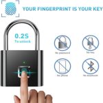 Smart Lock Fingerprint Biometric Padlock, Keyless&Password-Free Access, Stores 20 Fingerprint, Waterproof Metal Locks for Home, Gate & Travel, Office Security, Fast Fingerprint Sensor Unlocking - Image 6