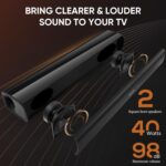 Saiyin TV Soundbar, Small 40W Soundbar for TV, Surround Sound System with Bluetooth/Optical/AUX Connection for PC/Games/Projectors, 43.2 cm - Image 4