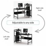 TEKAVO Bravo Computer Table for Home Pc | Office Table for Home | Wooden Study Desk with Book Shelf | Desktop Table | Large Workstation Table, 150 Cm x 60 Cm x 75 Cm, Black Wood, Metal - DIY - Image 6