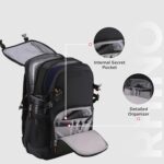 HARISSONS RHINO Laptop Backpack | 30L | Fits 15.6” Laptop | 420D PU-Coated Polyester & Vegan Leather | Office, Commute & Travel | Laptop Protection, Trolley Sleeve, Organizer - Image 4