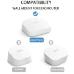 HOLACA Outlet Wall Mount Hanger for eero Pro 6 tri-Band mesh Wi-Fi 6 Systems, Space Saving Holder, Easy Moved, Cord Management for eero 6 Without Messy Wires and Screws (2 Pack) - Image 4