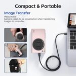56MP 4K Digital Camera, Compact Point & Shoot with 16x Zoom, Pink, Anti-Shake, 32GB Card - Image 4