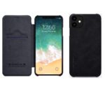 Qin Series Luxury Leather Wallet Flipcover Compatible with iPhone 11 Pro Black - Image 3