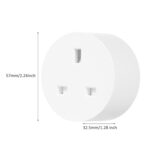 Smart Wi-Fi Plug Weless WiFi Socket APP Remote Control Schedule Function Smart in-Wall Socket Outlet 10A White (UK Plug, AC230V) - Image 3