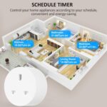 Smart Wi-Fi Plug Weless WiFi Socket APP Remote Control Schedule Function Smart in-Wall Socket Outlet 10A White (UK Plug, AC230V) - Image 4