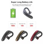 Drumstone TopRated 𝟏𝟓𝐘𝐫 𝐖𝐚𝐫𝐫𝐚𝐧𝐭𝐲 Bluetooth Wireless Single Ear Headset with Noise Cancelling Mic | Hands Free Earpiece with Ear Hook for Driving, Office Calls, Truckers & Business Use - Image 5
