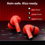 TRIGGR Rizz Duo with Latest BT v6.0, Dual Pairing, Premium Rubber Finish, 40Hr Playtime Bluetooth (Red Eclipse, in The Ear) - Image 10