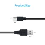 5 Pin Mini USB Cable (35 CM) USB 2.0 Type A to Mini B Cable Compatible with GoPro Hero 3+, PS3 Controller, MP3 Player, Digital Camera (Black) - Image 3