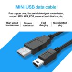 5 Pin Mini USB Cable (35 CM) USB 2.0 Type A to Mini B Cable Compatible with GoPro Hero 3+, PS3 Controller, MP3 Player, Digital Camera (Black) - Image 4