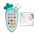VGRASSP Radish Style Cute Rabbit Face Pretend Play Cell Phone Toy for Kids, Toddlers with Music, Ringtones, Lights - Birthday Party Favors and Gifts for Boys and Girls(Multicolor) - Image 6