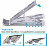 FAGVA Adjustable Aluminium Laptop Stand – Portable & Lightweight Folding Laptop Holder for Notebooks & Tablets - Image 4