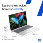 HP 14, Intel Core Ultra 7 155H (16GB DDR5, 512GB SSD) FHD, Anti-Glare, Micro-Edge, 14''/35.6cm, Win11, M365 Basic(1yr)* Office24, Silver, 1.4kg, gr1036TU, Backlit, HD Camera w/Shutter Laptop - Image 10