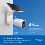 Tapo C425 KIT Smart Wire-Free Security Camera and Solar Panel | 2K QHD 4MP 1440p | Uninterrupted Power Supply |Color Night Vision | Free AI Detection | IP66 Weatherproof| Two-Way Audio - Image 5