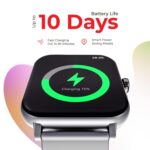 Nervfit Vibe Smartwatch with 1.85" TrueColor+ LED Display | Bluetooth Calling | Waterproof | Heart Rate & SpO2 Tracking | Sleep & Stress Monitor | 5-Day Battery | Sports Modes (Grey with Silicon) - Image 6