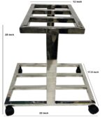 Office Home Inverter Trolley for Home Office (Steel, for Double Battery) - Image 4