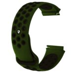 ACM Watch Strap Silicone Belt 20mm Compatible with Fire-Boltt Cobra Bsw086 Smartwatch Sports Dot Band Olive Green with Black - Image 4