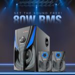 Intex ROAR-800 Auxiliary, Bluetooth Deep Bass Home Theater with Subwoofer 5.1 Channel with 80W Premium Signature Sound, Multiple Connectivity Modes, Master Remote and Sleek Finish (Black) - Image 3