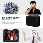 Handcuffs Cable Organiser Bag Polyester Ripstop Tech Storage Organiser for USB Cables | Powerbank Case | Charger Bags| Hard Disk Pouch | Gadgets Organizer (Black) - Image 6