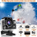 Full HD 2.0 Inch Action Camera 1080PSports Camera Action Underwater 30m/98ft Waterproof Camera and Mounting Accessories Kit - Image 5