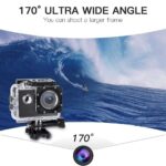 Full HD 2.0 Inch Action Camera 1080PSports Camera Action Underwater 30m/98ft Waterproof Camera and Mounting Accessories Kit - Image 7