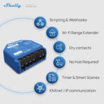 Shelly 1 Gen3 | WiFi Smart Relay Switch with Dry Contacts, 1-Channel 16A | Home Automation | Alexa, SmartThings & Google Home Compatible | No Hub | DIY Remote Control | Garage Door Opener - Image 5
