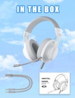 S30 Gaming Headset with Microphone,198g Lightweight Design, Gaming Headphones for Xbox, Xbox Series X|S, PS5, PS4,Switch, PC, Noise Cancelling Mic, Soft Earmuffs,3.5MM Wired (White) - Image 8
