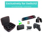New World Storage Bag Carrying case Compatible with Nintendo Switch 2 ,Protective Hard Shell Case Portable Travel Bag for Switch 2 Console and Accessories 2, with 24 Game Card Slots - Image 5