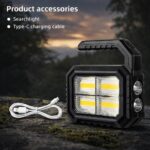 Multipurpose Emergency Rechargeable Solar Emergency Light Lantern | Ultra-Bright LED | Portable, Weather-Resistant Power Bank for Camping, Home and Car | Multicolor (Color May Vary) - Image 4
