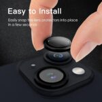 Amazon Brand - Solimo Tempered Glass Camera Lens Protector for iPhone 15 & iPhone 15 Plus | Glass Lens Cover (Blue) - Image 6