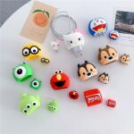 NAFS Silicone Protective Case for Apple 20W & 18W iPhone USB-C Power Adapter Charger and for USB Lightning Cable, 3D Cartoon Case for iPhone Charger 18W/20W Only (Dorae-Mon) - Image 4
