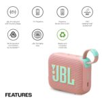JBL Go 4 in Pink - Portable Bluetooth Speaker Box Pro Sound, Deep Bass and Playtime Boost Function - Waterproof and Dustproof - 7 Hours Runtime - Image 3