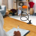 Amazon Basics Tabletop Stand for Mobile, Tablet and E-Reader, Clip Mount, Multi-Angle, Foldable, Lazy Bracket, Universal Compatibility - Image 5