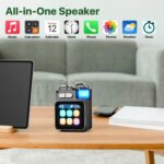 Mini Bluetooth Speaker, Smart Wireless Portable Speaker with Touchscreen, Loud HD Sound, LED Lights, BT5.4, All In One Small Audio for Home/Outdoor/Travel/Shower/Party/Beach/Camping/Hiking/Cycling - Image 3