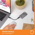 Western Digital 2TB My Passport Portable SSD, 1050MB/s R, 1000MB/s W, Upto 2 Meter Drop Protection, HW Encryption, Type-C Cable & Type-A Adaptor, for PC&Mac, Space Grey, 5Y Warranty, External SSD - Image 7