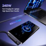 2 in 1 Invisible Holder Charger Cable, 240W Braided Fast Charge Cable with Built-in Phone Stand, 2026 New Foldable Durable USB-C Cord for Phone, Tablet, Laptops Quick Charge, Desk & Car Use - Image 5