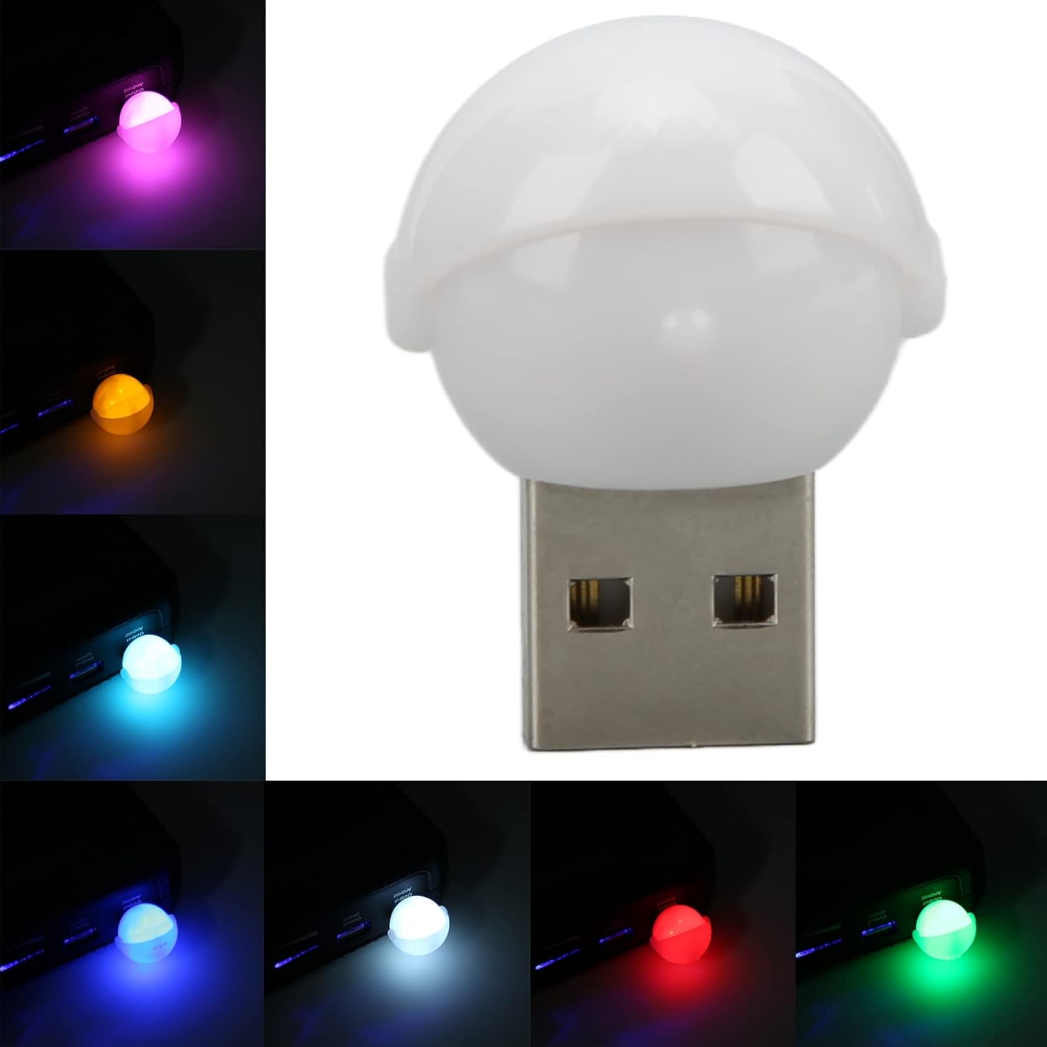 7pcs LED Car Interior Lamp 7‑Color USB Ambient Lamp Auto Decorative Ambient Lamp for Computers Laptop Power Bank - Image 6