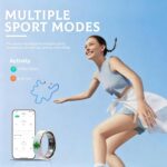 Smart Ring for Women & Men, Enamel Smart Ring，Health Fitness Tracker with Heart Rate Monitor,Sleep Tracking, Step Counter, for iPhone Android Blue (#8) - Image 4