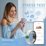 Smart Ring for Women & Men, Enamel Smart Ring，Health Fitness Tracker with Heart Rate Monitor,Sleep Tracking, Step Counter, for iPhone Android Blue (#8) - Image 5