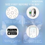 Smart Ring for Women & Men, Enamel Smart Ring，Health Fitness Tracker with Heart Rate Monitor,Sleep Tracking, Step Counter, for iPhone Android Blue (#8) - Image 6