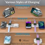 ChargeWave 3-in-1 Wireless Charger for iPhone 17/16/15/14/13/12 Series | 20W MagSafe Compatible Magnetic Foldable Wireless Charging Station for Apple iPhone, Watch & AirPods - Image 4