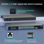 NICGIGA 26 Port 2.5Gb POE Switch with 24* 2.5G POE Ports, 2* 10G SFP+ Ports. 2.5Gbps Network Switch for 2.5Gbps NAS/PC, WiFi6 Router, Wireless AP. - Image 3