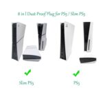 Dorca PS5 Silicone Dust Plugs Set,PS5 Pro/Slim USB HDMI Interface Anti-dust Cover Dustproof Plug for PlayStation5 Console Accessories-8 Pcs(Black) - Image 4