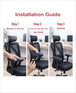 Office Chair Plastic Arm Rest Replacement Set, Compatible with Executive and Revolving Chairs, Durable Spare Parts and Accessories - Image 8