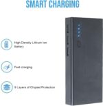 M5 10000mAh Power Bank with Triple USB Output Fast Charging Portable Charger for Mobile, Earbuds, Smartwatch, Tablet & Speaker – Black - Image 3