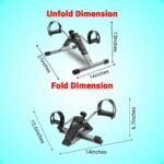 PowerMax Fitness BS-MINI Mini Cycle Pedal Exerciser with Adjustable Resistance and Digital Display - for Light Leg and Arm Exercise and Physiotherapy at Home - Image 5