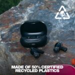 Skullcandy Smokin Buds Wireless in Ear Earbuds – ENC Clear Calls, Music/Movie/Podcast EQ Modes, 20Hr Battery + Rapid Charge, Touch Controls, Solo Bud Use, IPX4 Water Resistant (Black) - Image 3