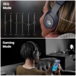 ZEBRONICS Thunder NEO, Wireless Over Ear Headphone, Upto 60 Hours Backup, Gaming Mode, Dual Pairing, Rapid Charge, BT v5.4, AUX, 3 EQ Modes, ENC for Callling, Voice Assistant, Deep Bass (Blue) - Image 6