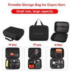 BLACK CROWN Portable Electronic Accessories Organizer Travel Friendly Pouch for Vlogging Camera, USB Cables, Power Banks, Adapters, Hard Disks, and More.(Medium Size)(22cm x 17cm x 6.5cm)(Black) - Image 5